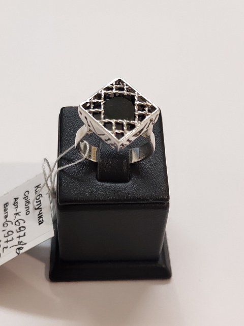 Серебряное кольцо с цирконием (30614863) 10