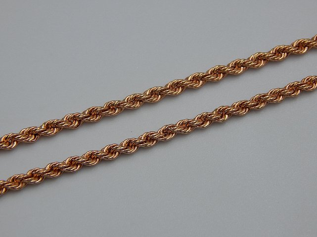 Ланцюжок з червоного золота з плетінням мотузочок (33613187) 2