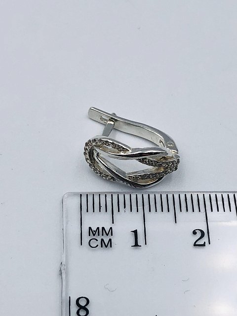 Срібні сережки з цирконієм (33894564) 2