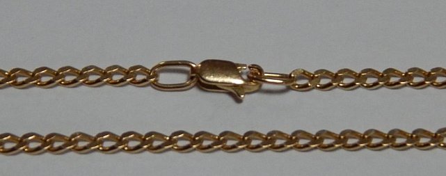 Цепь из красного золота с плетением панцирное (28557283) 0