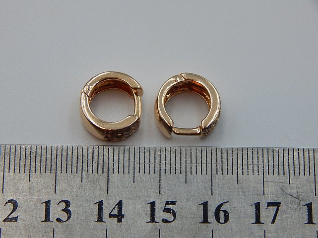 Сережки з червоного золота з цирконієм (31941656) 4
