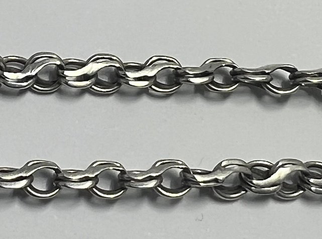 Серебряная цепь с плетением Ручеек (33485999) 3