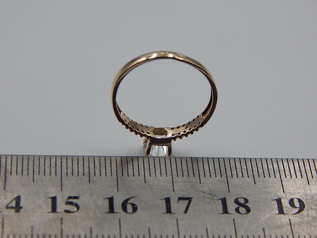 Кольцо из красного золота с цирконием (32044457) 5