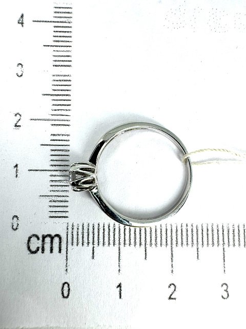 Кольцо из белого золота с цирконием (33543057) 3