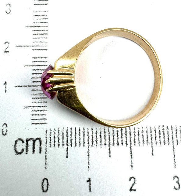 Кольцо из красного золота с цирконием (32854894) 1
