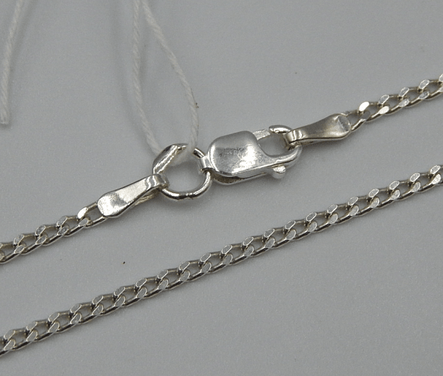 Серебряная цепь с плетением панцирное (32198133) 0