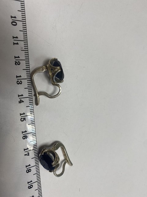 Серебряные серьги с цирконием (33665677) 1