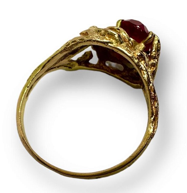 Кольцо из красного и желтого золота с цирконием (29519328)  1