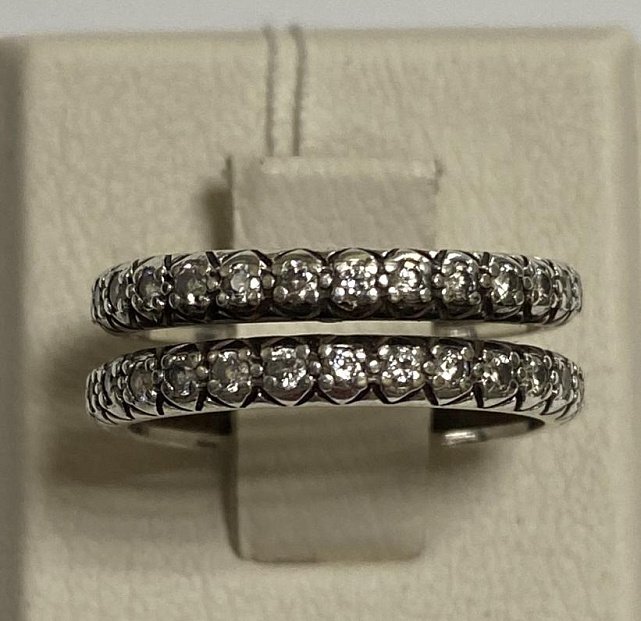 Серебряное кольцо с цирконием (33471524) 0