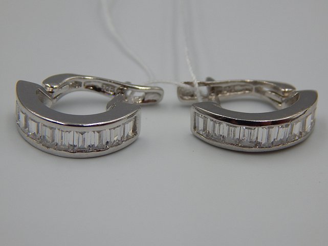 Серебряные серьги с цирконием (33746588) 3