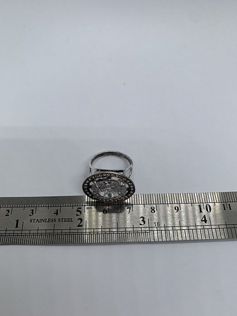 Серебряное кольцо с цирконием (33535129) 7