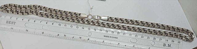 Серебряная цепь с плетением Бисмарк (33597495) 1