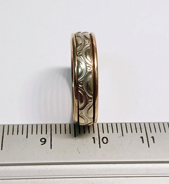Обручальное кольцо из красного и белого золота (33823152)  5