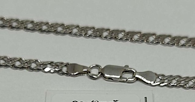 Серебряная цепь с плетением Двойной ромб (32668841) 4