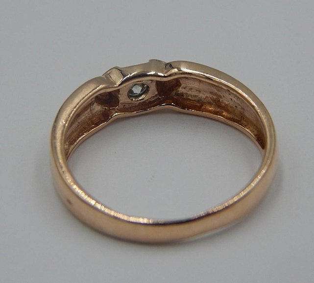 Кольцо из красного золота с бриллиантом (-ми) (30719264) 4