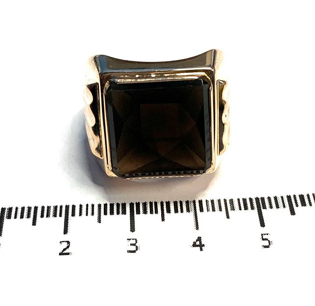 Перстень из красного золота с ониксом (33480885) 1