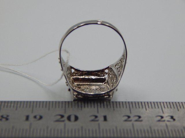 Серебряный перстень с эмалью и цирконием (30816361) 4