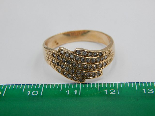Кольцо из красного золота с цирконием (27634566) 6