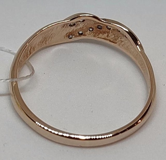 Кольцо из красного золота с бриллиантом (-ми) (29082372) 3