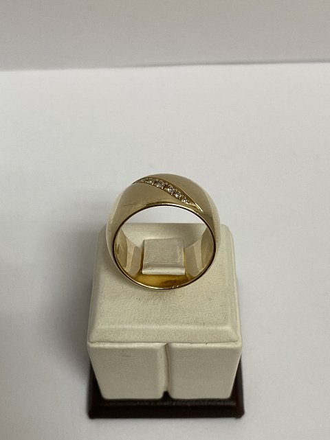 Кольцо из желтого золота с бриллиантом (-ми) (33143178) 2