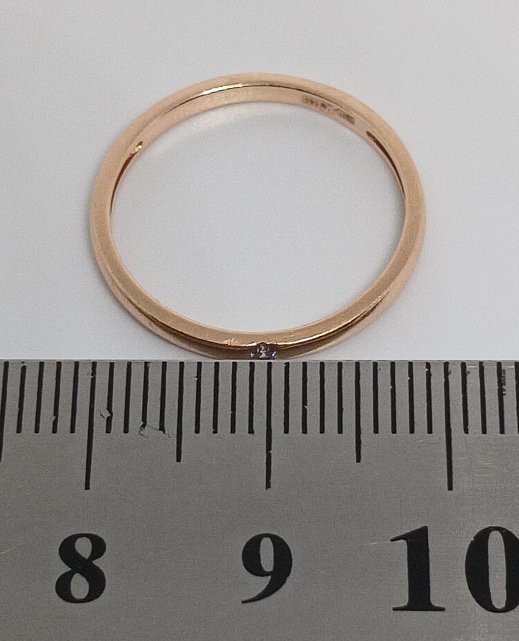 Кольцо из красного золота с цирконием (32827617) 1