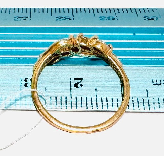 Кольцо из красного и белого золота с цирконием (32953259) 4
