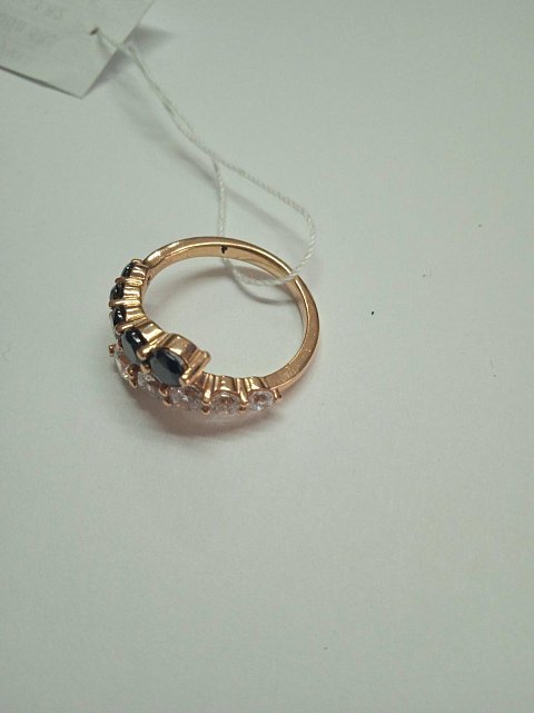 Кольцо из красного золота с цирконием (30828186)  1