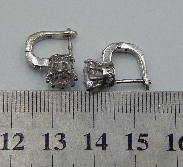 Срібні сережки з цирконієм (33180754) 5