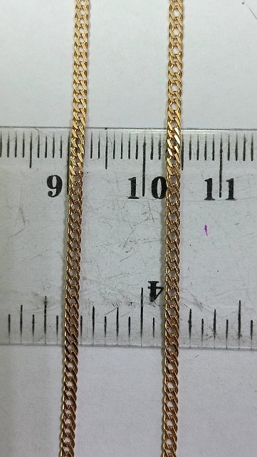 Ланцюжок з червоного золота з плетінням подвійний Ромб (31988619) 2