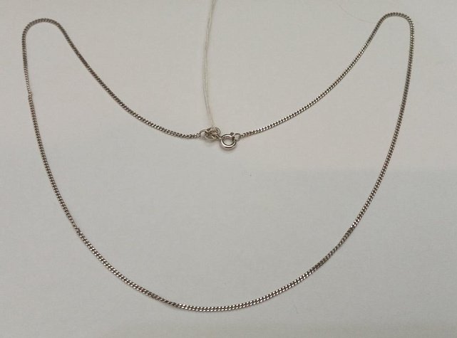 Серебряная цепь с плетением панцирное (29034204) 1