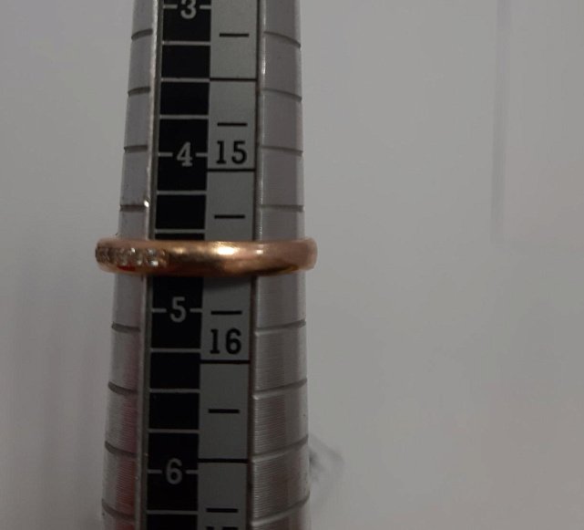 Кольцо из красного золота с цирконием (33826237) 1