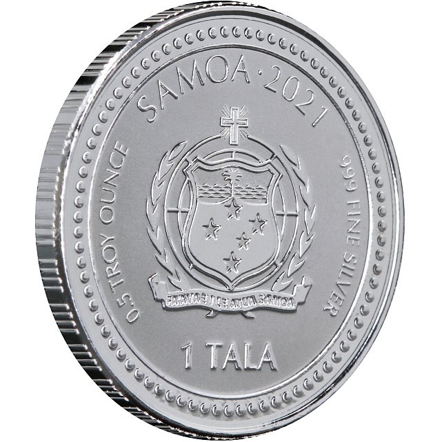 Серебряная монета 1/2oz Альфа и Омега 1 тала 2021 Самоа (29360752) 4