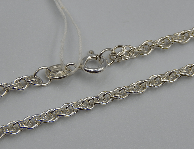 Срібний ланцюг з плетінням Кордове (32422256) 0