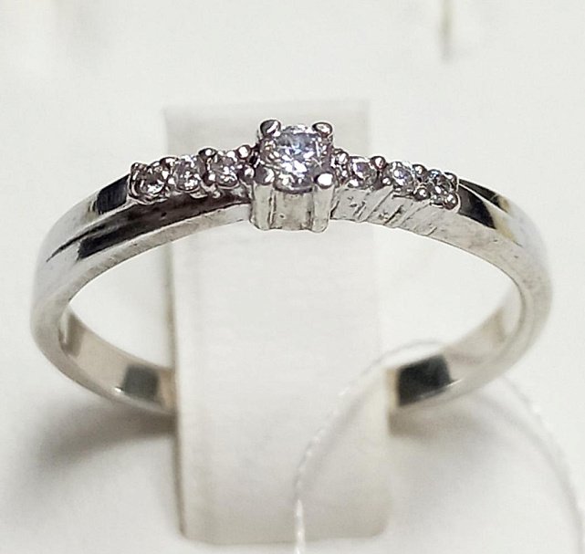 Серебряное кольцо с цирконием (30510048) 0