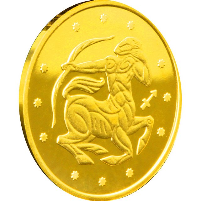 Золотая монета 1/25oz Стрелец 2 гривны 2007 Украина (30730963) 2