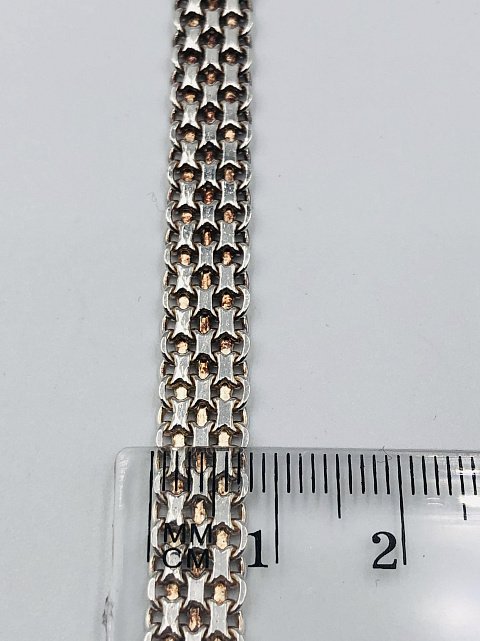Серебряная цепь с плетением Фантазийное (33721656) 2