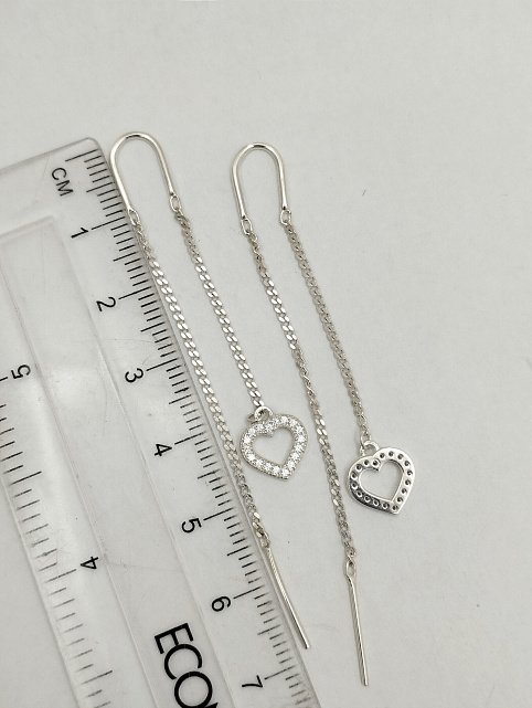 Срібні сережки з цирконієм (33735721) 2