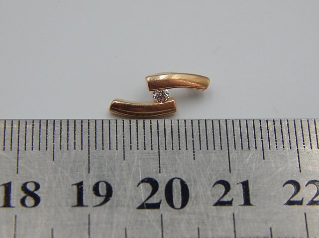 Кулон из красного золота с бриллиантом (-ми) (33680809) 4