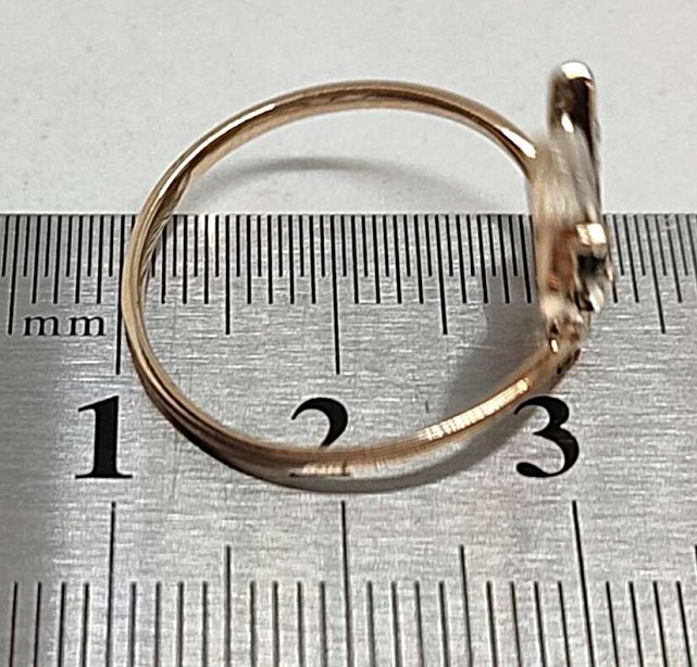 Кольцо из красного и белого золота с сапфиром и бриллиантом (-ми) (33219752) 4