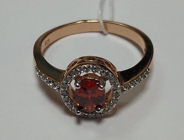 Серебряное кольцо с цирконием (30546545) 1