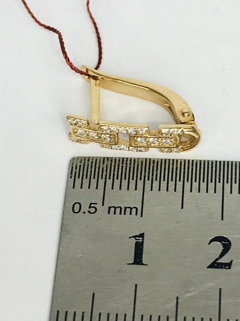 Серьги из красного золота с цирконием (29908060) 4