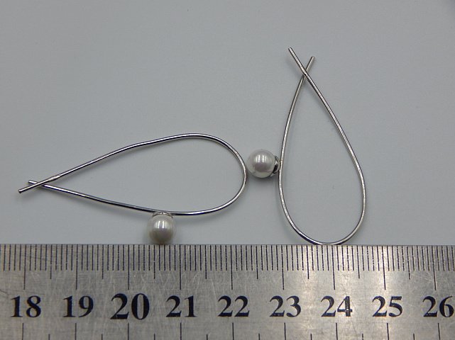 Срібні сережки з перлами (33002260) 4