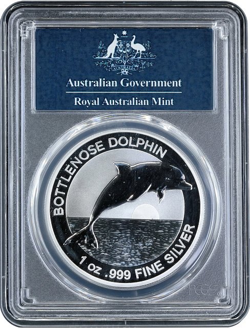 Серебряная монета 1oz Бутылконосый Дельфин 1 доллар 2019 Австралия (29127454) 1