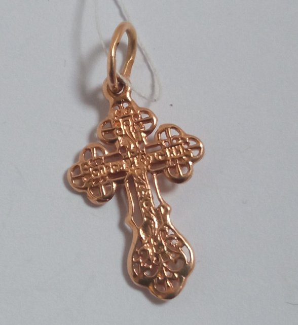 Підвіс-хрест з червоного золота (33797912) 1