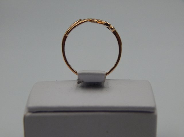 Кольцо из красного золота с цирконием (33683568) 3