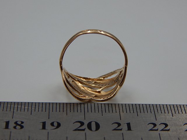 Кольцо из красного золота с цирконием (33668538) 3