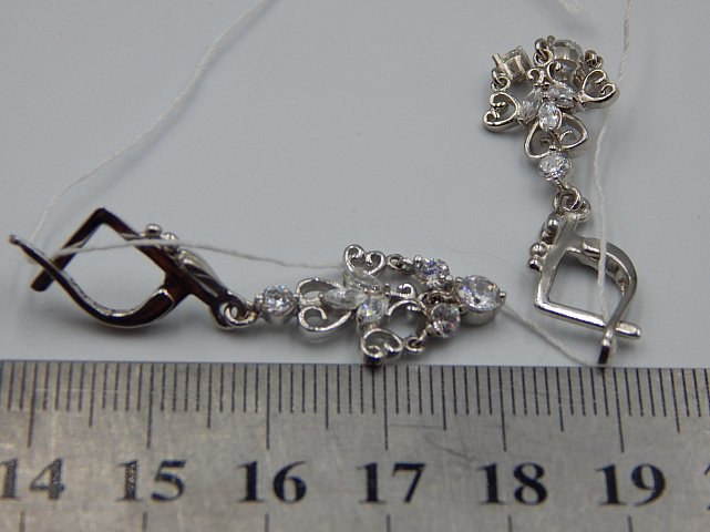 Срібні сережки з цирконієм (32559831) 3