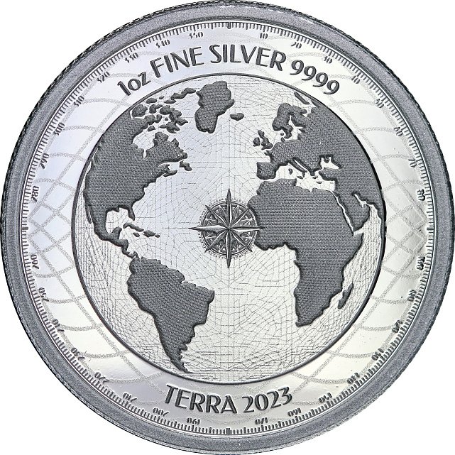 Срібна монета 1oz Терра 2 долари 2023 Ніуе (33272238) 1