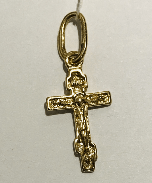 Підвіс-хрест з червоного золота (31505145) 0