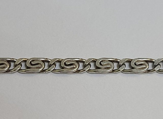 Срібний ланцюг із плетінням Равлик (33455815) 1